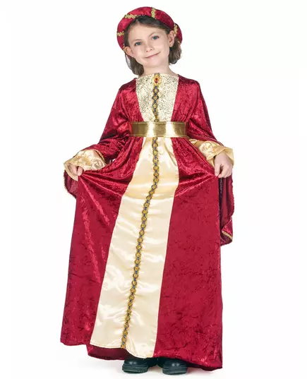 Maskeraddräkt medeltida drottning flicka, Storlek: 7-9 år (120-130 cm), image 2