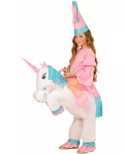 Prinsessmaskeraddräkt på uppblåsbar enhörning flicka, image 2