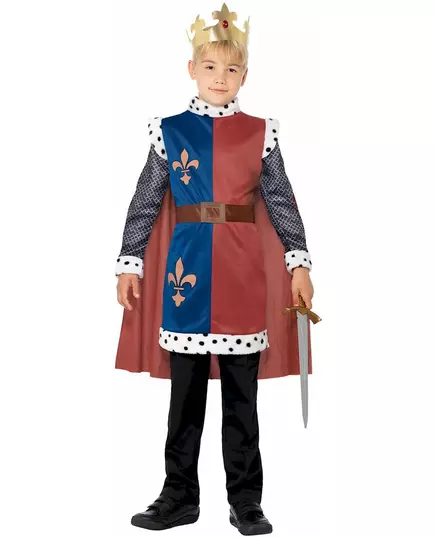 Medeltida kung maskeraddräkt pojke, Storlek: 4-6 år (115/128 cm), image 2
