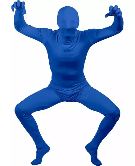 Blå andra hud-maskeraddräkt vuxen, Storlek: X-Large, image 2