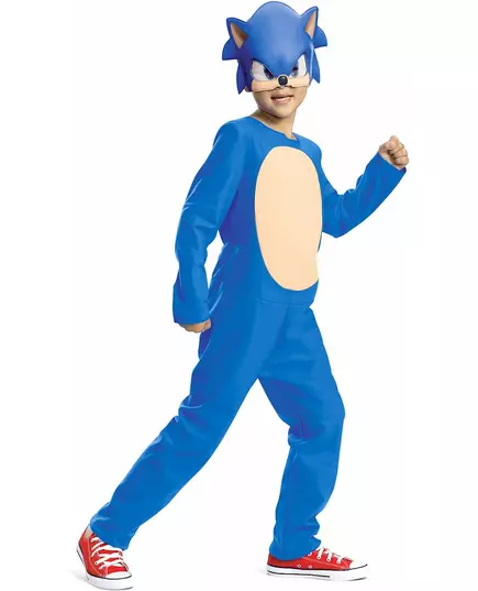 Enkel maskeraddräkt Sonic™ barn, Storlek: 7-8 år (124 - 136 cm), image 2