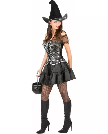 Sexig häxmaskeraddräkt med livstycke dam Halloween, Storlek: Medium/Large, image 2