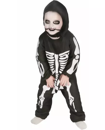 Komplett skelettmaskeraddräkt pojke, Storlek: 3-4 år (92-104 cm), image 2