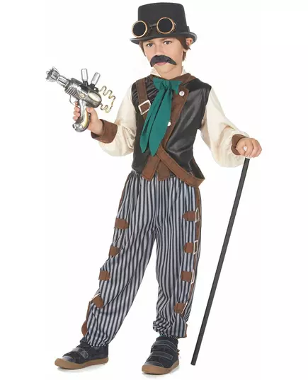 Steampunk-dandy maskeraddräkt barn, Storlek: 10-12 år (130-140 cm), image 2
