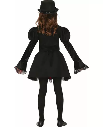 Glamorös röd steampunk-maskeraddräkt flicka, Storlek: 5-6 år (110-115 cm), image 2