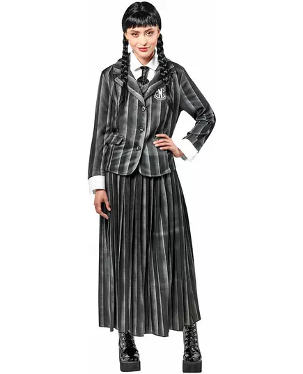 Skoluniformsmaskeraddräkt Mercredi Addams™ dam, Storlek: Large, image 2