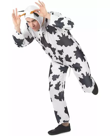Ko-maskeraddräkt med hatt vuxen, image 2