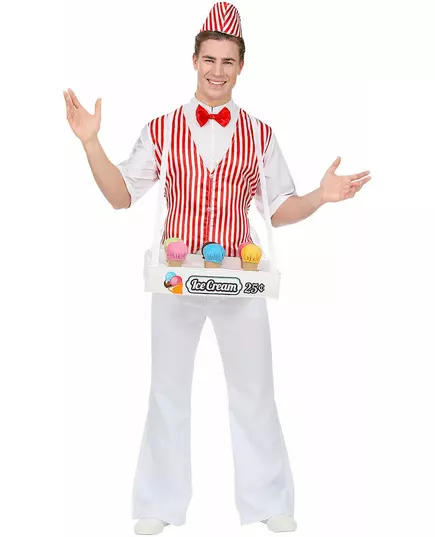 Glassförsäljare-maskeraddräkt herr, Storlek: Medium/Large, image 2