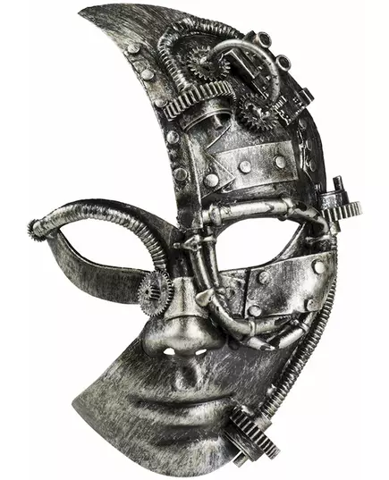 Steampunk-robot halvmask dam, image 2