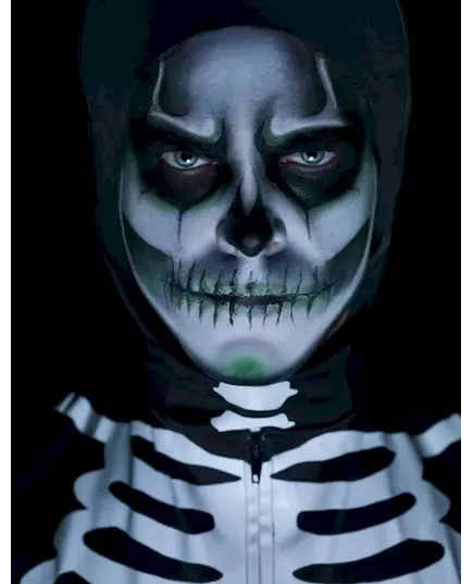 Självlysande skelettsminkkit vuxen Halloween, image 2