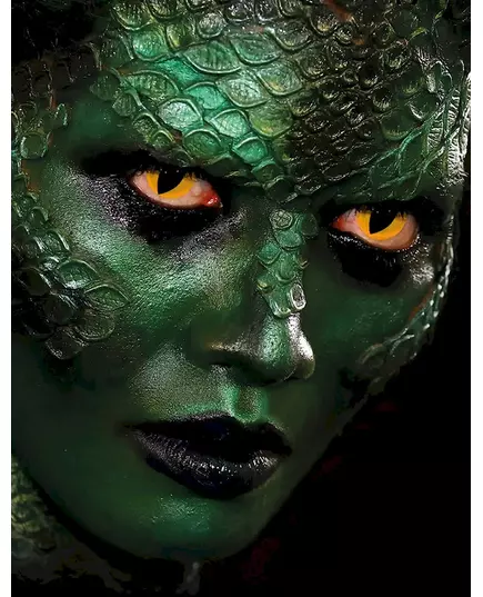 Gula fantasikontaktlinser med reptilögonmotiv för vuxna, image 2