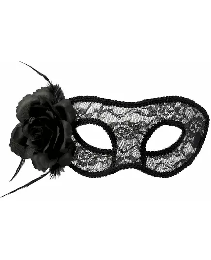Svart spetsmask med ros dam, image 2