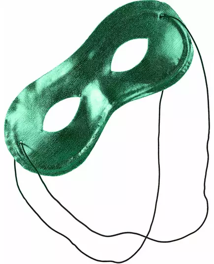 Grön metalliserad vargmask vuxen, image 2