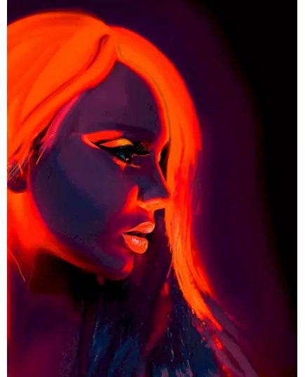 Neonorange fluorescerande smink 30 ml, image 2