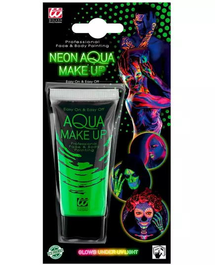Neongrön fluorescerande ansiktsfärg 30 ml, image 2
