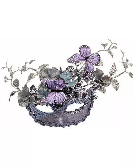 Silver- och lila mask med fjäril och grenar dam, image 2