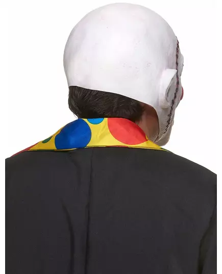Latexmask clown med ihopsytt kranium vuxen, image 2