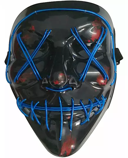 Blå lysande LED-mask vuxen, image 2