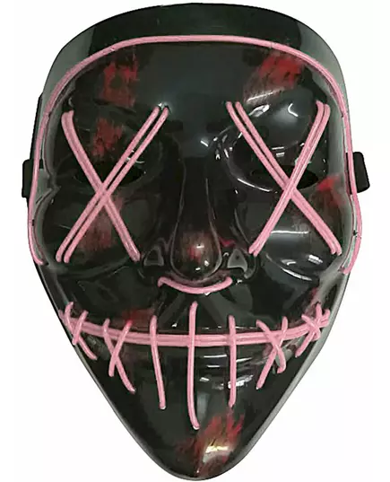 Lysande fuchsia LED-mask vuxen, image 2
