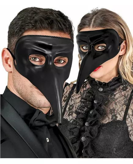Mask med lång näsa svart vuxen, image 2