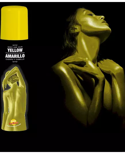 Glitterspray för kroppen gul 75 ml, image 2