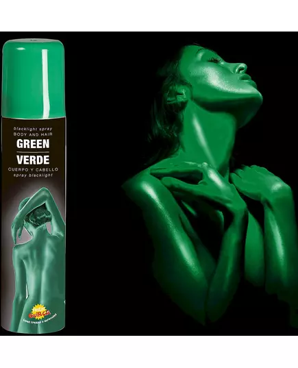 Grön glittersprej för kroppen 75 ml, image 2