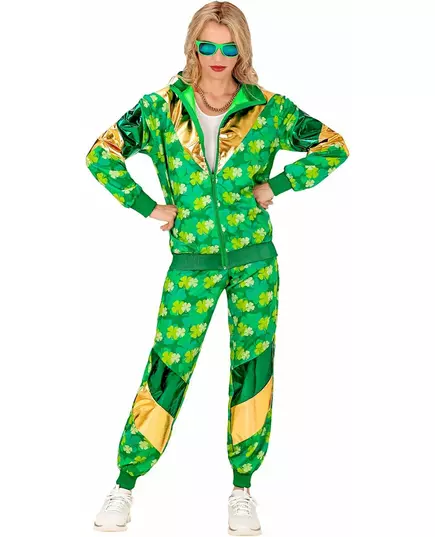 Träningsdräkt med klöver Saint Patrick vuxen, Storlek: Small, image 2