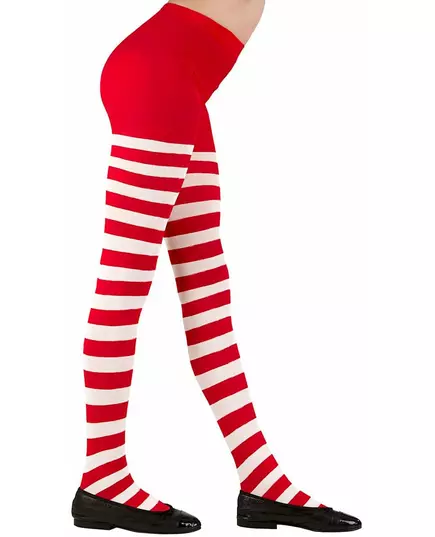 Röd- och vitrandiga strumpbyxor barn, Storlek: 4-5 år (116 cm), image 2