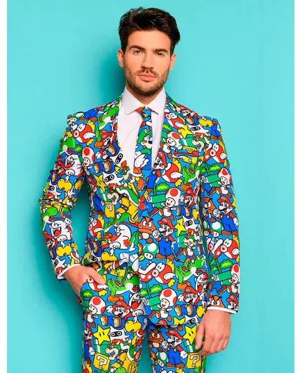 Mr. Super Mario™ vuxenmaskeraddräkt Opposuits™, Storlek: Medium (EU 48-50), image 2