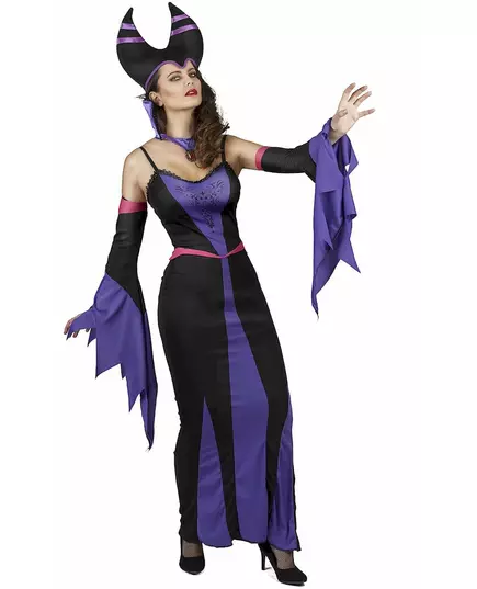 Lila demonisk maskeraddräkt dam, Storlek: Medium, image 2