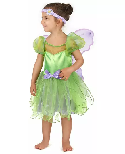 Grön älvmaskeraddräkt med paljetter flicka, Storlek: 5-6 år (M), image 2