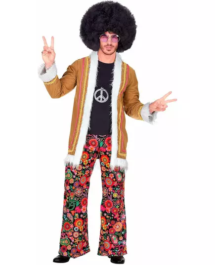 Hippiemaskeraddräkt Woodstock herr, Storlek: Medium, image 2