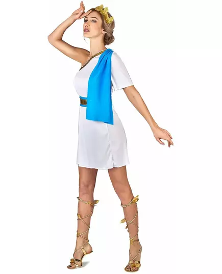 Maskeraddräkt grekisk kejsarinna blå dam, Storlek: Large, image 2