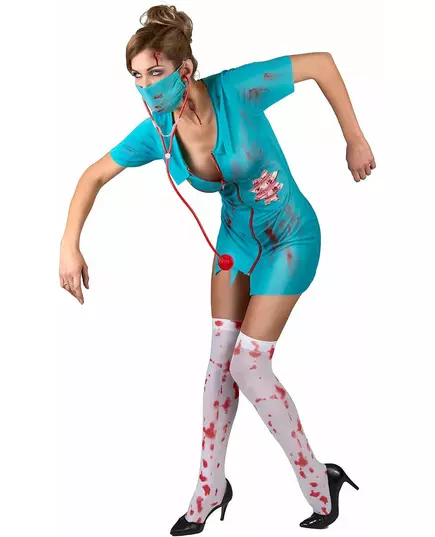 Zombie-sjuksköterskemaskeraddräkt dam, Storlek: Large, image 2