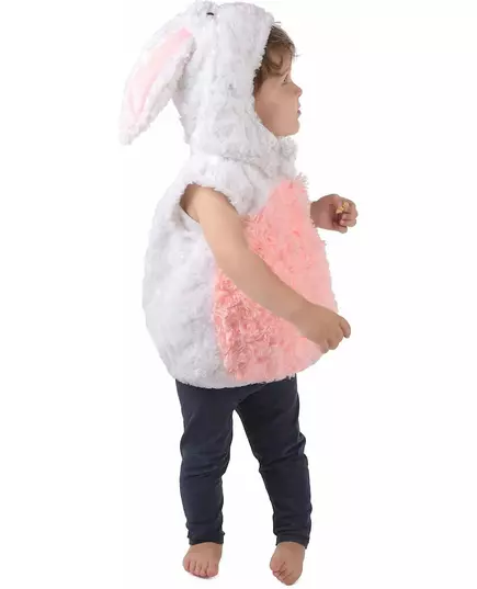 Vit och rosa kaninmaskeraddräkt utan ärmar barn, Storlek: 3-4 år(98-104 cm), image 2
