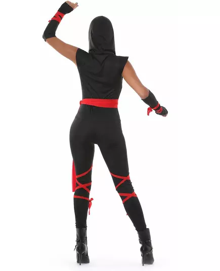 Sexig ninjamaskeraddräkt med jumpsuit dam, Storlek: Medium, image 2