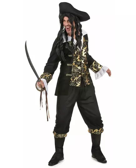 Mönstrad piratmaskeraddräkt herr, Storlek: X-Large, image 2