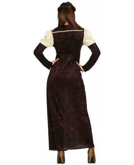 Brun medeltida prinsessmaskeraddräkt dam, Storlek: Large (42-44), image 2