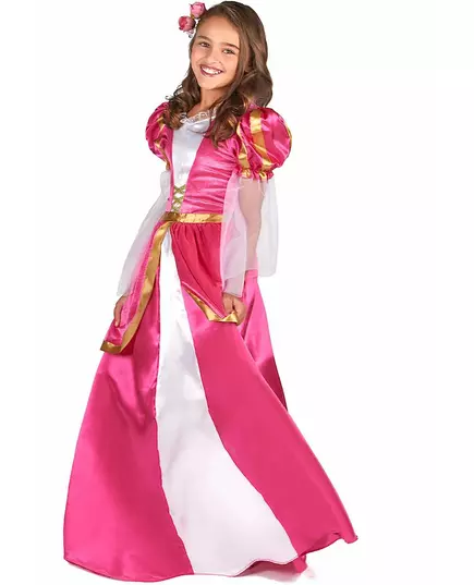 Rosa medeltida prinsessmaskeraddräkt flicka, Storlek: 7-9 år (120-130 cm), image 2