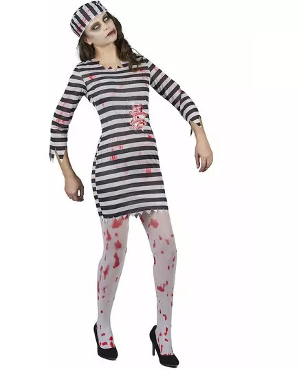 Skrämmande zombiefånge-maskeraddräkt dam, Storlek: Large, image 2