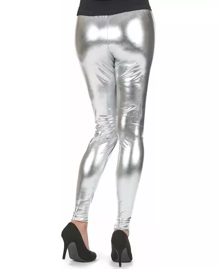 Silverfärgade leggings dam, Storlek: Small/Medium, image 2