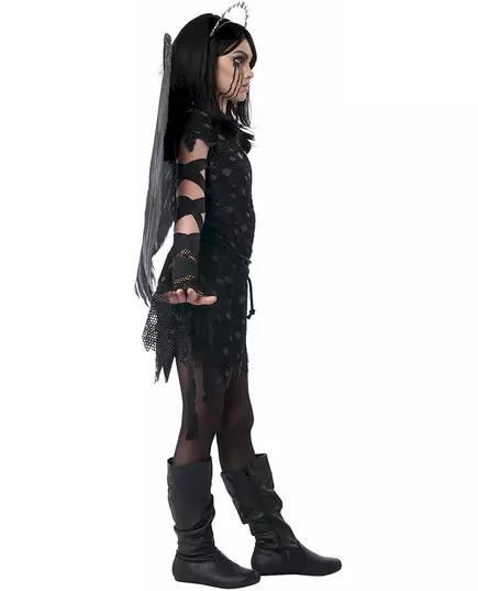 Lyxig svart gotisk änglamaskeraddräkt barn, Storlek: 6-8 år (134 cm), image 2