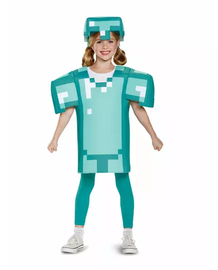 Minecraft™-rustningsmaskeraddräkt för barn, Storlek: 10-12 år (137 - 149 cm), image 2