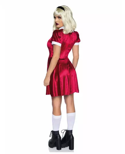 Röd baby doll-maskeraddräkt dam, Storlek: Medium (40-42), image 2