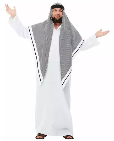 Vit lyxmaskeraddräkt shejk vuxen, Storlek: Large, image 2