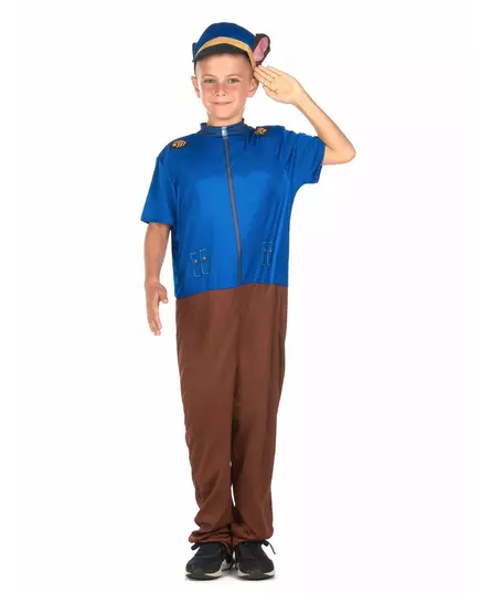 Blå polishundsmaskeraddräkt barn, Storlek: 7-9 år (120-130 cm), image 2
