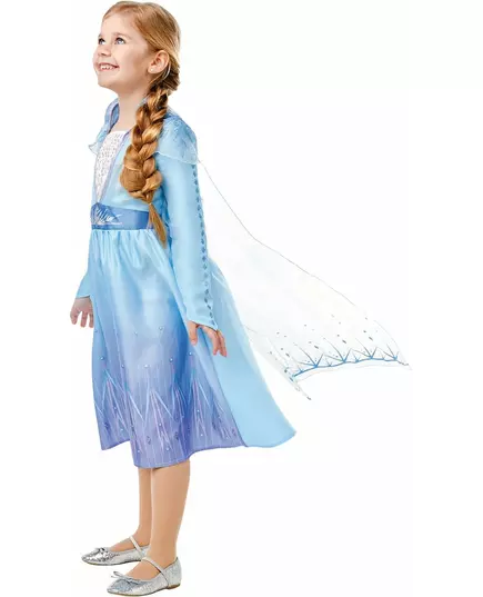 Klassisk Elsa Frost 2™-maskeraddräkt flicka, Storlek: 9-10 år (134 till 140 cm), image 2