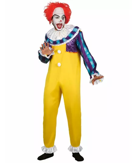 Skräckfilmsclown maskeraddräkt vuxen, Storlek: Small, image 2