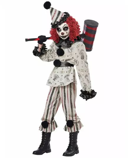 Lyxig sinister clownmaskeraddräkt barn, Storlek: XL 12–14 år(155 cm), image 2