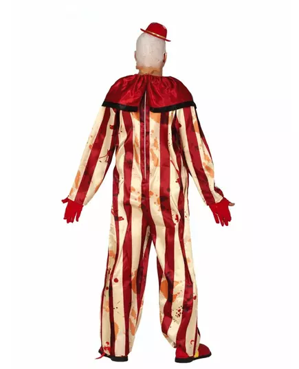 Skräckinjagande clownmaskeraddräkt röd och vit herr, Storlek: X-Large (54-56), image 2